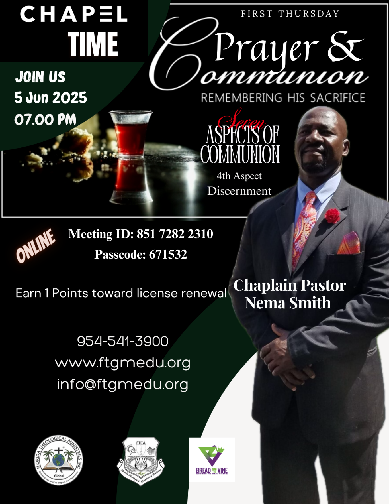 Chaplain Pastor Nema Smith
